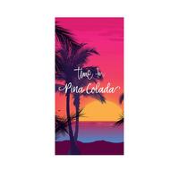 selling time for pina colada beach towel 5efeec45d45f6