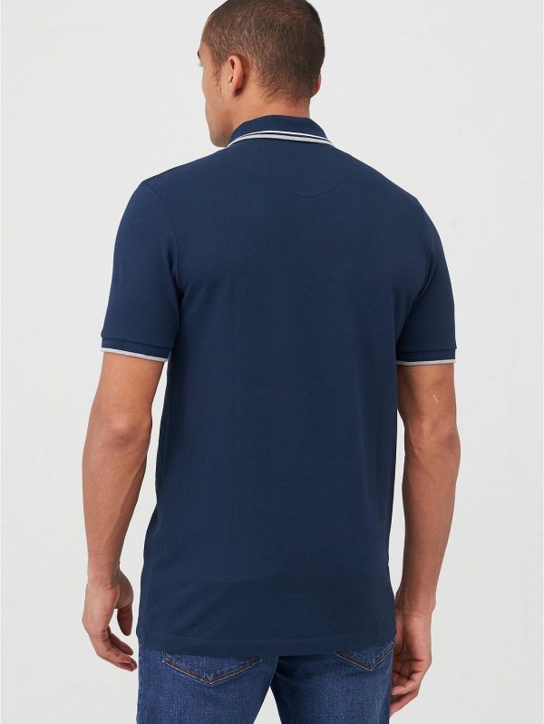 selling tipped pique polo navy 5efdda1e27103