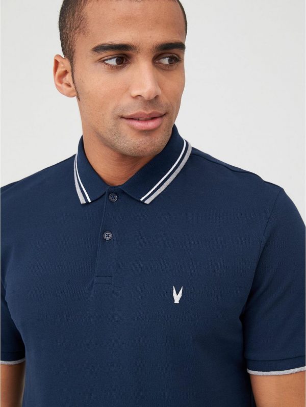 selling tipped pique polo navy 5efdda2018289