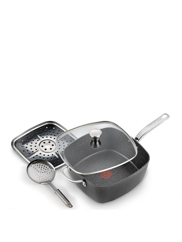 selling titanium excel all in one pan frying pan with thermospot stone effect 5f05b7932f163