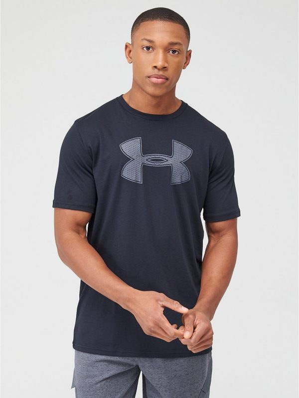 selling ua big logo t shirt black 5efc819cdbbc1