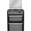 selling ultima hud61ks 60cm double oven dual fuel cooker with gas hob black 5f0577edc03eb