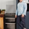 selling ultima hud61ks 60cm double oven dual fuel cooker with gas hob black 5f0577f066c68