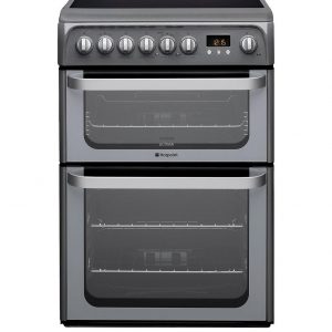 selling ultima hue61gs 60cm double oven electric cooker with ceramic hob graphite 5f0577ca68b80