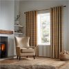 selling woven check thermal eyelet curtains 5f01978c355bc