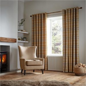 selling woven check thermal eyelet curtains 5f01978c355bc