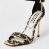special sale animal print barely there stiletto sandal light brown 5f0312cd61dfd