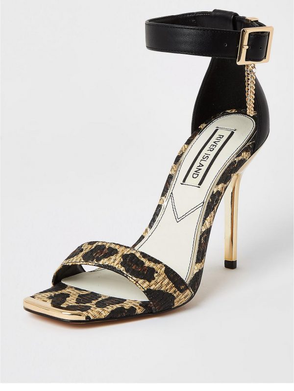 special sale animal print barely there stiletto sandal light brown 5f0312cd61dfd