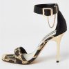 special sale animal print barely there stiletto sandal light brown 5f0312cf32e99