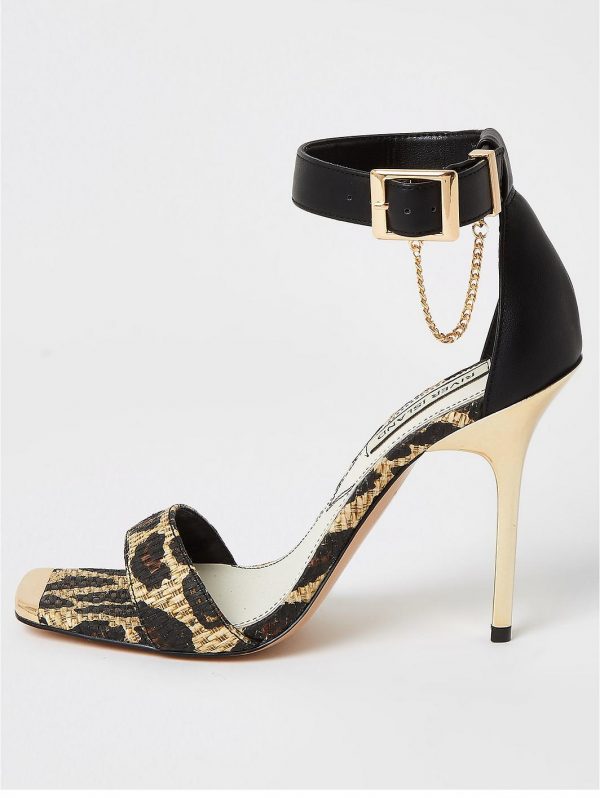 special sale animal print barely there stiletto sandal light brown 5f0312cf32e99