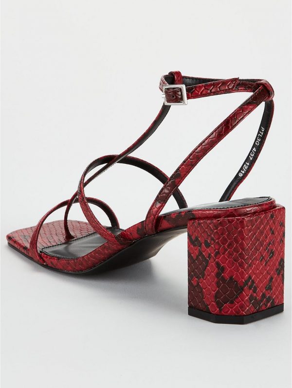 special sale bellamy square toe strappy sandal red 5efdcbd26cd0e