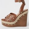 special sale pearl detail wedge light brown 5f03122b2f8d1