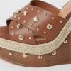 special sale pearl detail wedge light brown 5f03123386669