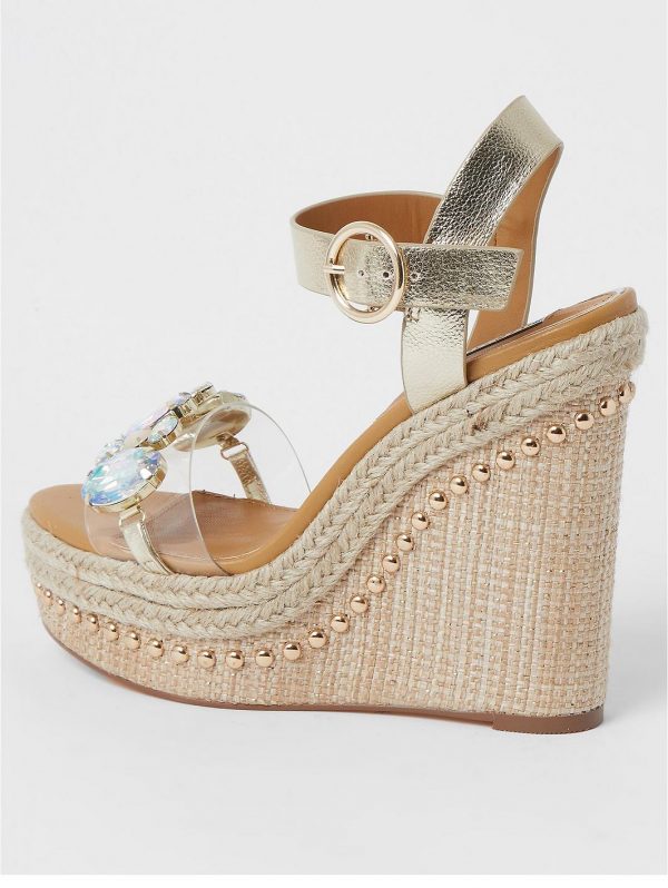 special sale perspex wedge sandals beige 5f03127f700e3