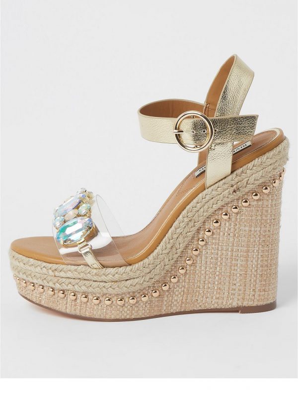 special sale perspex wedge sandals beige 5f0312829c292