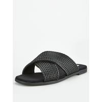 special sale steffanni cross over flat sandals black 5f0311ada6147