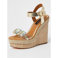special sale wide fit perspex wedge sandals beige 5f0312652f0c8