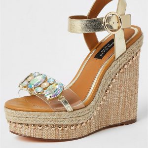special sale wide fit perspex wedge sandals beige 5f031269bea1f