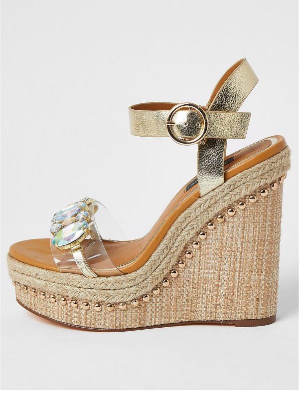 special sale wide fit perspex wedge sandals beige 5f03126c4a5ed