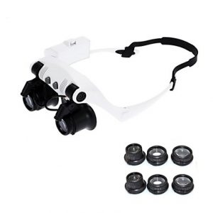 buy 10x 15x 20x 25x wearing glasses eyes illuminated magnifier magnifying glass watch repairing loupe with led lights 07223341 5f252ae8c8702