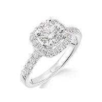 buy 18ct white gold claw set 70 point diamond square set halo ring 5f2ea693aabf9