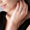 buy 18ct white gold diamond halo ring 5f29602991127