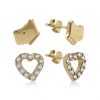 buy 18k gold plated sterling silver dog and crystal set heart ladies earrings set 5f2c04f2d15ce