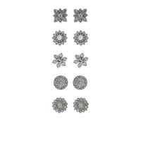 buy 5 pack glamazon stud earrings silver 5f3ab26281027