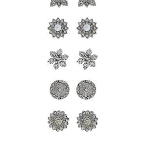 buy 5 pack glamazon stud earrings silver 5f3ab2641a9e3