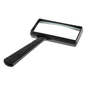 buy 5x rectangle handheld magnifying glass magnifier microscope plastic black 01109219 5f2e6594a8314