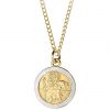 buy 9 carat rolled gold two tone st christopher pendant 5f2baf480f1c1