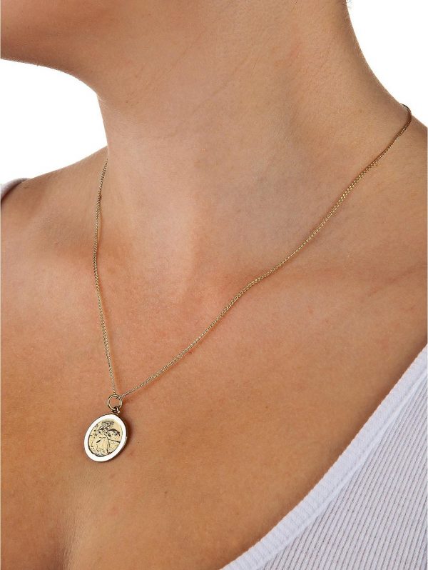 buy 9 carat rolled gold two tone st christopher pendant 5f2baf48a27fa
