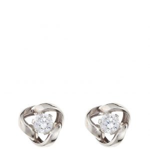 buy 9 carat white gold 6 5mm cubic zirconia knot earrings 5f3d28876b17c