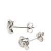buy 9 carat white gold 6 5mm cubic zirconia knot earrings 5f3d288840834