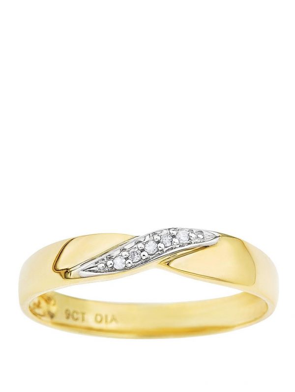 buy 9 carat yellow gold twist diamond set wedding band 3 mm 5f2ce4eb7222f