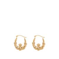 buy 9ct gold claddagh creole hoop earrings 5f3fcb85940a0