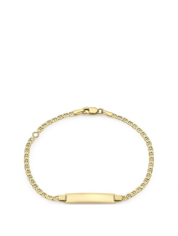 buy 9ct gold flat chain id bar bracelet 5f49055e88a3b