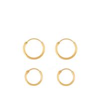 buy 9ct gold set of two 11mm 13mm hinged hoop earrings 5f4270dceef00