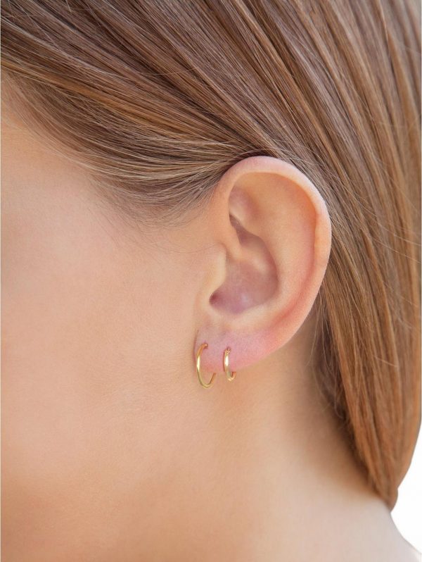 buy 9ct gold set of two 11mm 13mm hinged hoop earrings 5f4270e315ebb