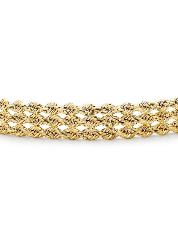 buy 9ct gold triple layer rope chain bracelet 5f45156b0578c