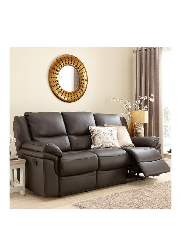 buy albion luxury faux leather 3 seater manual recliner sofa 5f3cab3fc2833