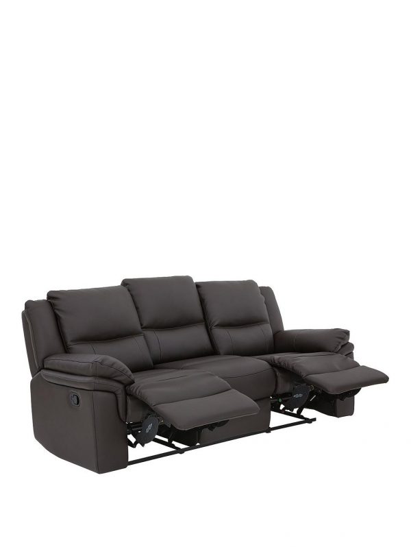 buy albion luxury faux leather 3 seater manual recliner sofa 5f3cab41e956e