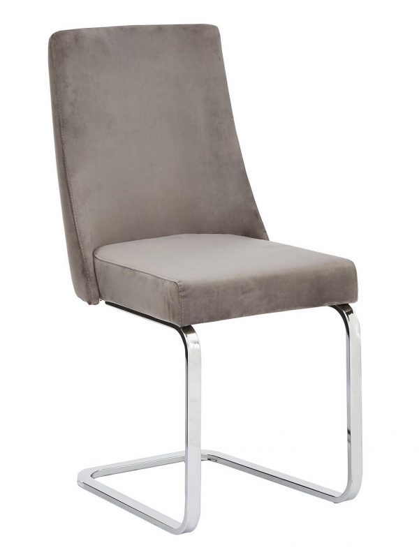 buy alice 130 cm round dining table 6 velvet chairs clear grey 5f24f56b70f1c