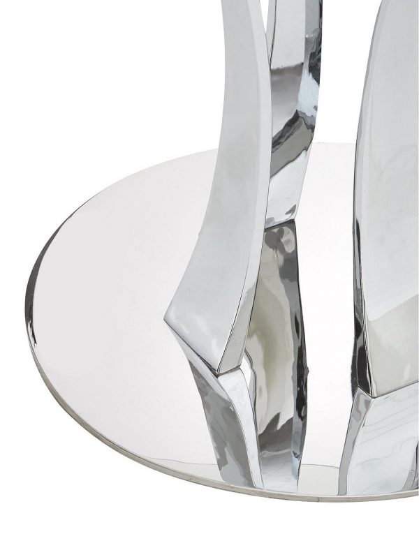 buy alice 130 cm round dining table 6 velvet chairs clear grey 5f24f56c2f805