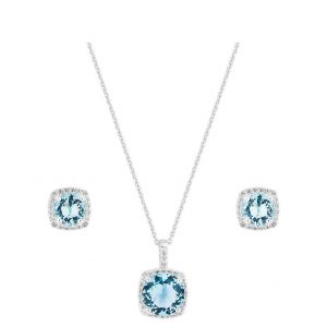 buy aqua blue cubic zirconia jewellery set 5f26e9cd372b4