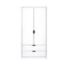 buy aspen 2 door 2 drawer childrens wardrobe white oak effect 5f2b7eb58ba42