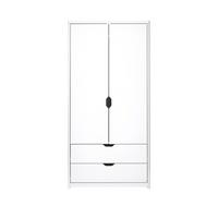 buy aspen 2 door 2 drawer childrens wardrobe white oak effect 5f2b7eb58ba42