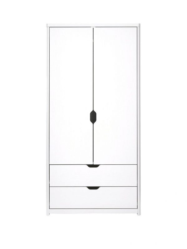 buy aspen 2 door 2 drawer childrens wardrobe white oak effect 5f2b7ebc67cd0