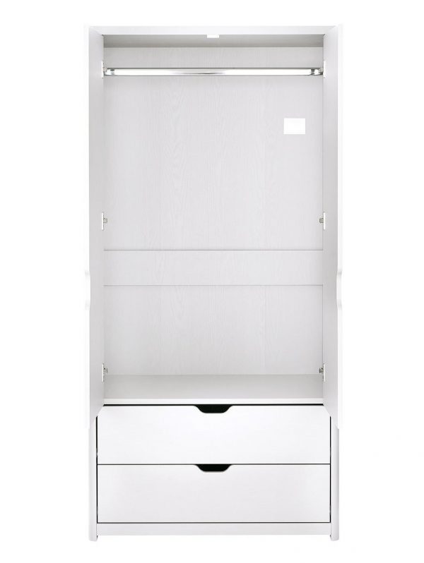buy aspen 2 door 2 drawer childrens wardrobe white oak effect 5f2b7ec310075