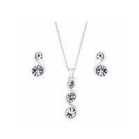 buy bliss silver plated crystal twist pendant with matching drop earrings jewellery set 5f4147cce902e